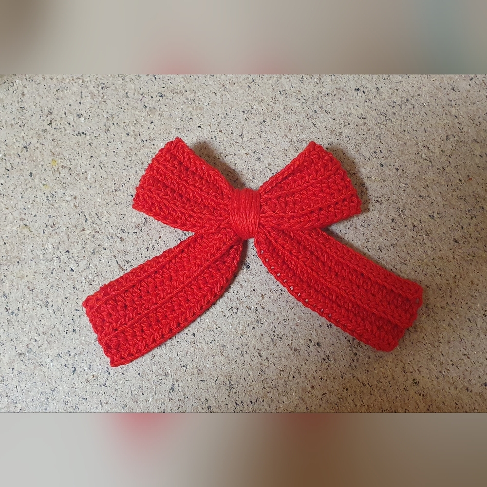 Clip On Crochet Bow - Handmade